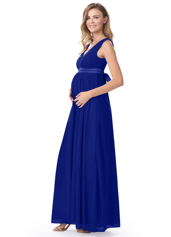  Azazie  Angelina Maternity  Bridesmaid  Dress  Royal Blue 