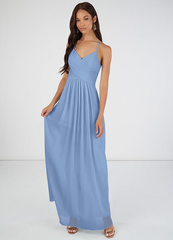 Steel Blue Azazie Haleigh Bridesmaid Dresses | Azazie