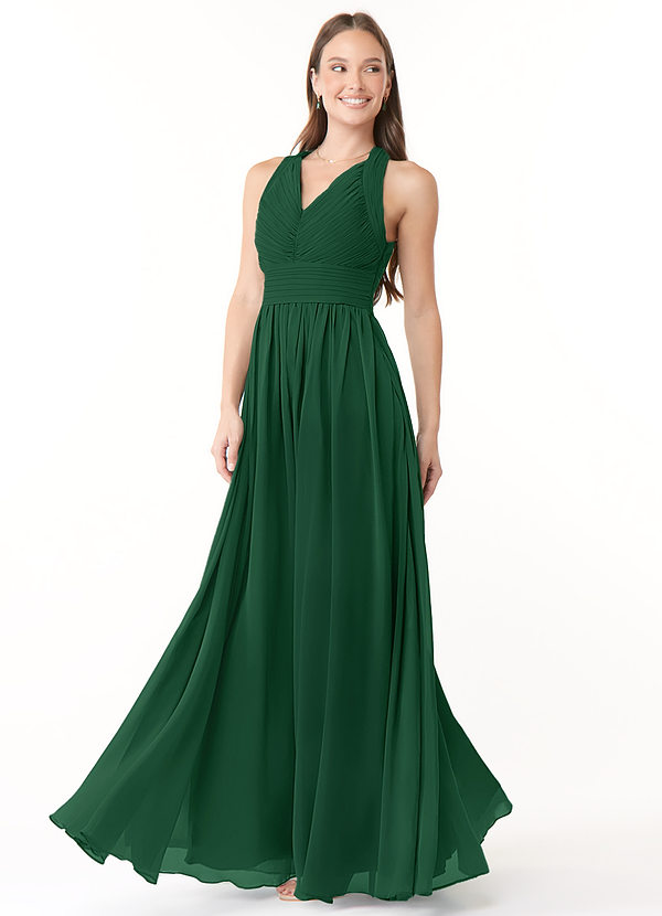 Dark Green Azazie Glenna Bridesmaid Dresses | Azazie