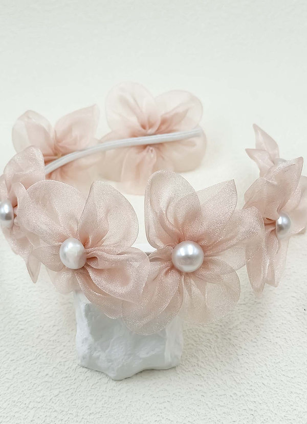 front Girls Mesh Flower Headband