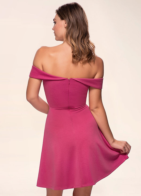 magenta skater dress