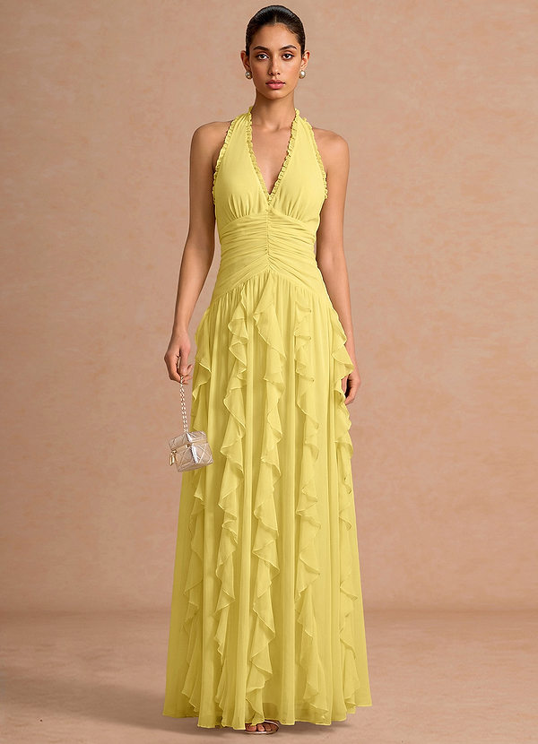 Sylvie Pastel Yellow Maxi Dress image1