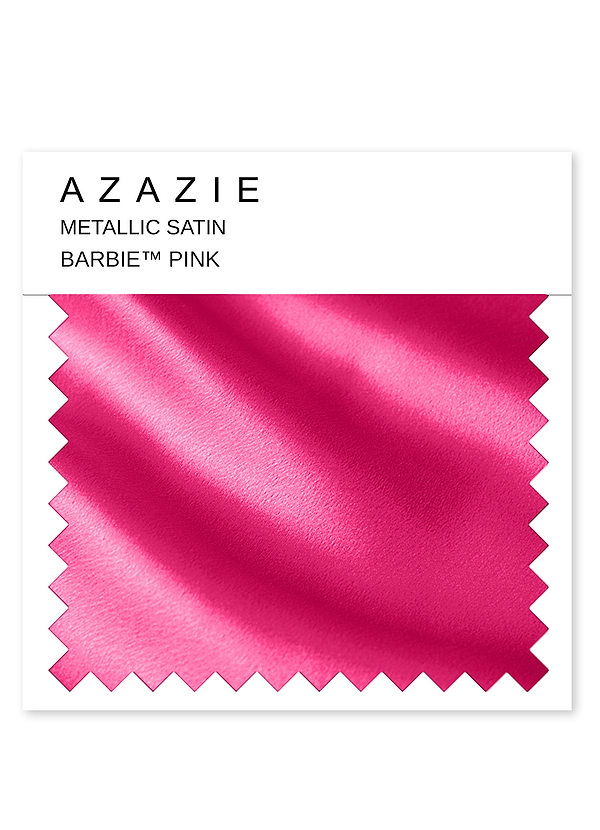 front Azazie Barbie™ Pink Metallic Satin Swatch