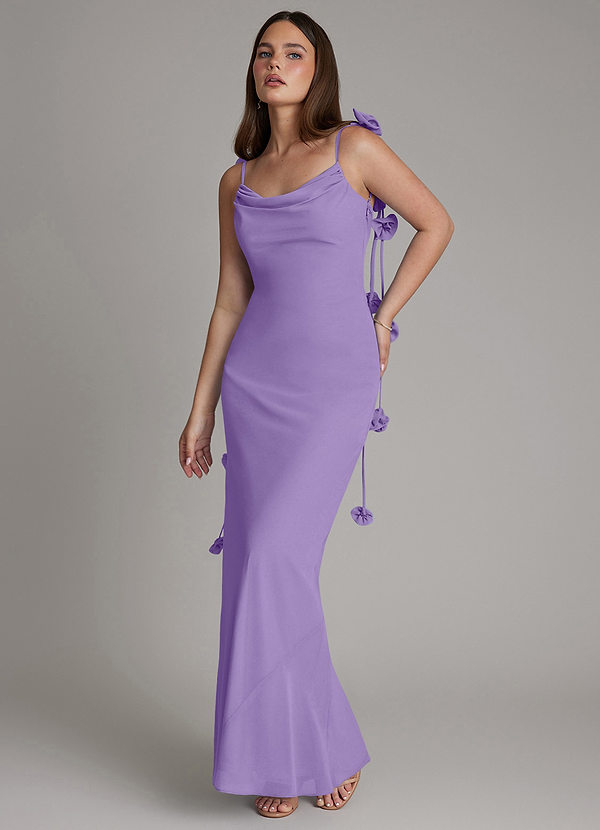 Azazie Kalico Bridesmaid Dresses Tahiti Mermaid Pleated Chiffon Dress image1