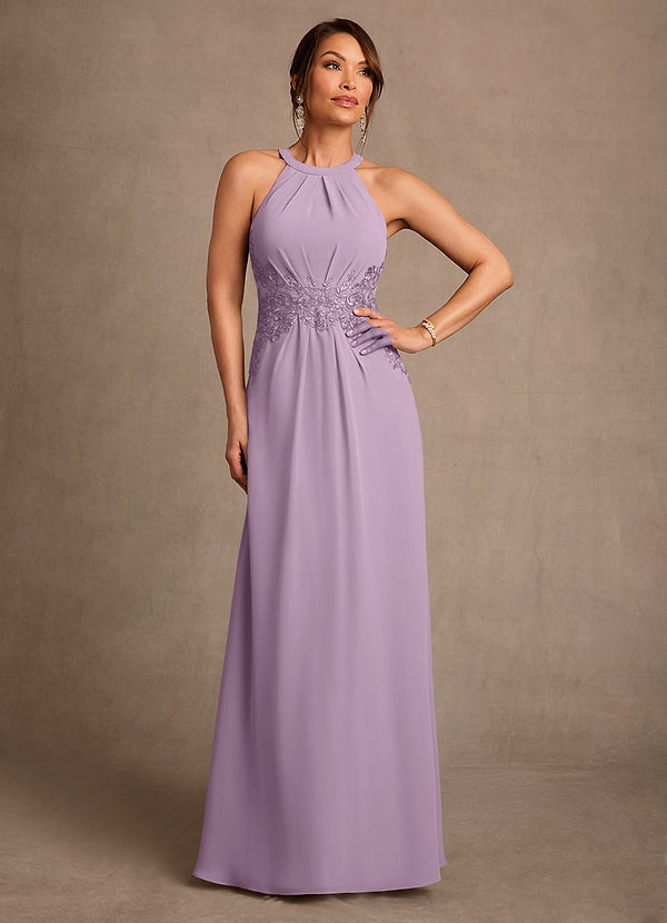 Azazie Georgie Mother of the Brides Dresses Wisteria A-Line Lace Chiffon Dress image1