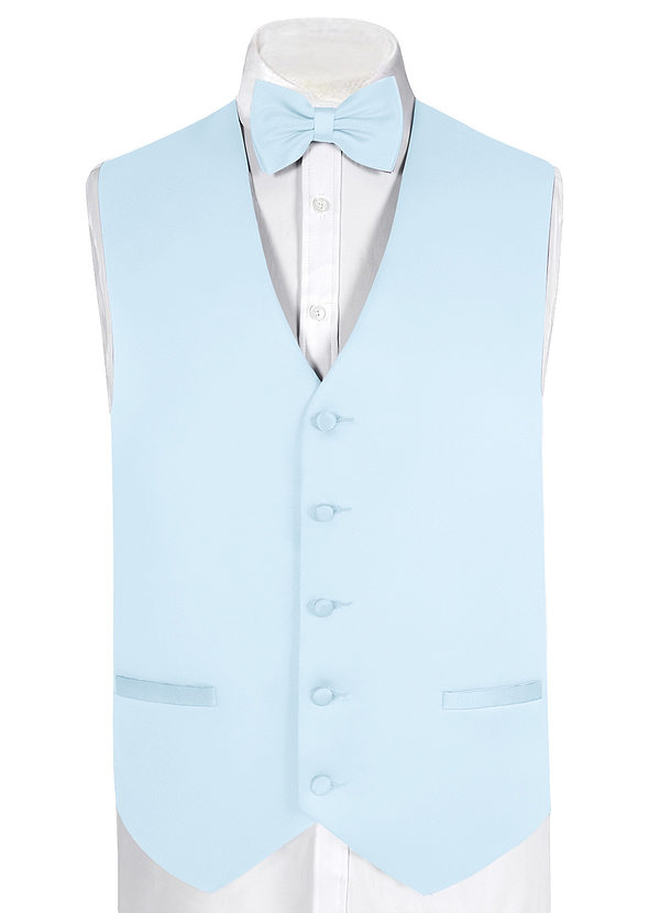front Ensemble gilet et nœud papillon en satin mat