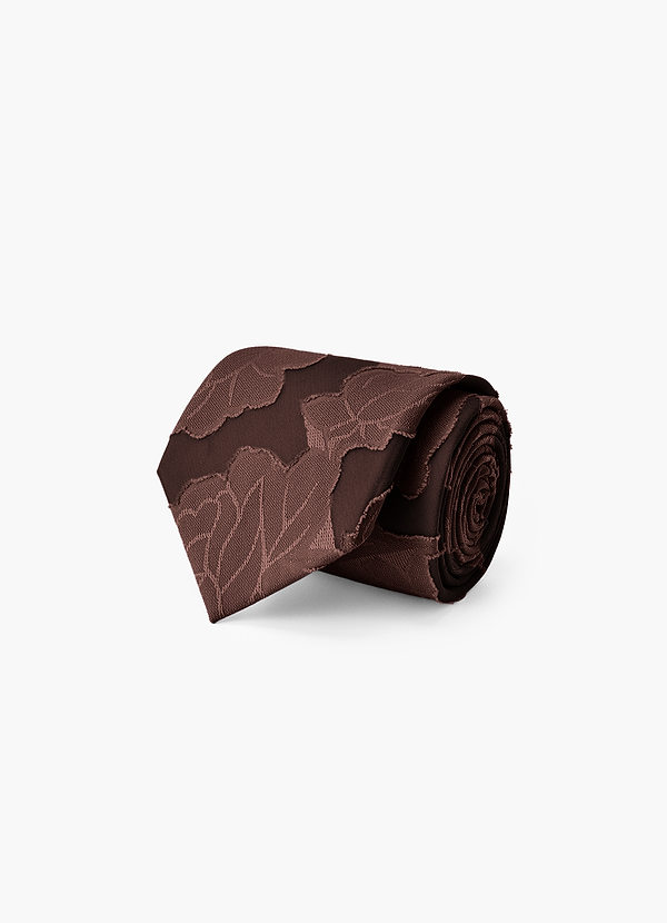 front Floral Burnout Modern Tie