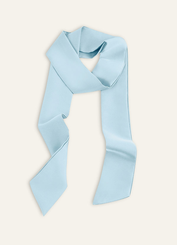 front Matching Color Stretch Satin Hair Scarf