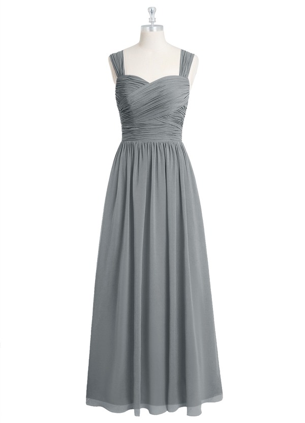 Azazie Zapheira Bridesmaid Dress - Steel Grey | Azazie
