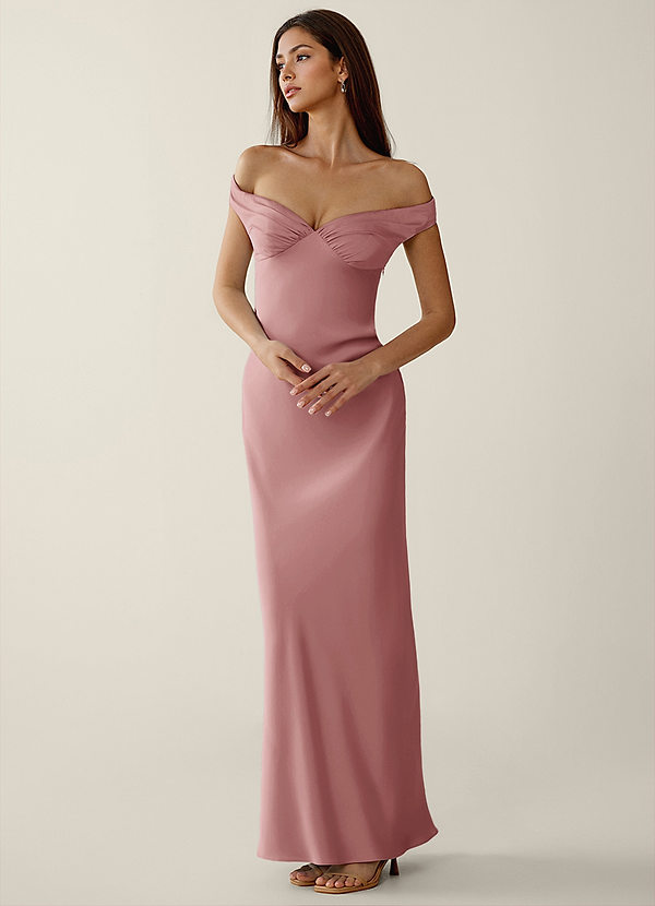 Gwendonme Blasses Pink Satin-Kristall-Leinen-Abendkleid image1