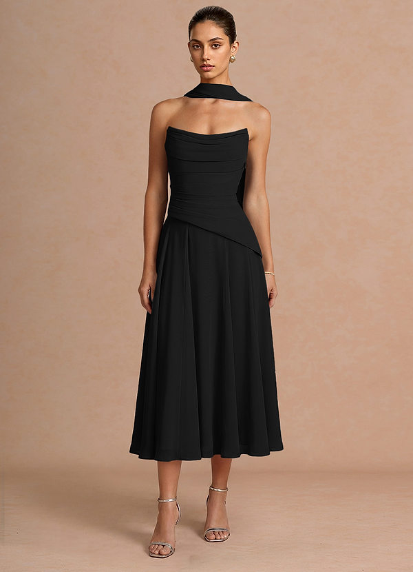 Robe Midi Noir Gabriela image1