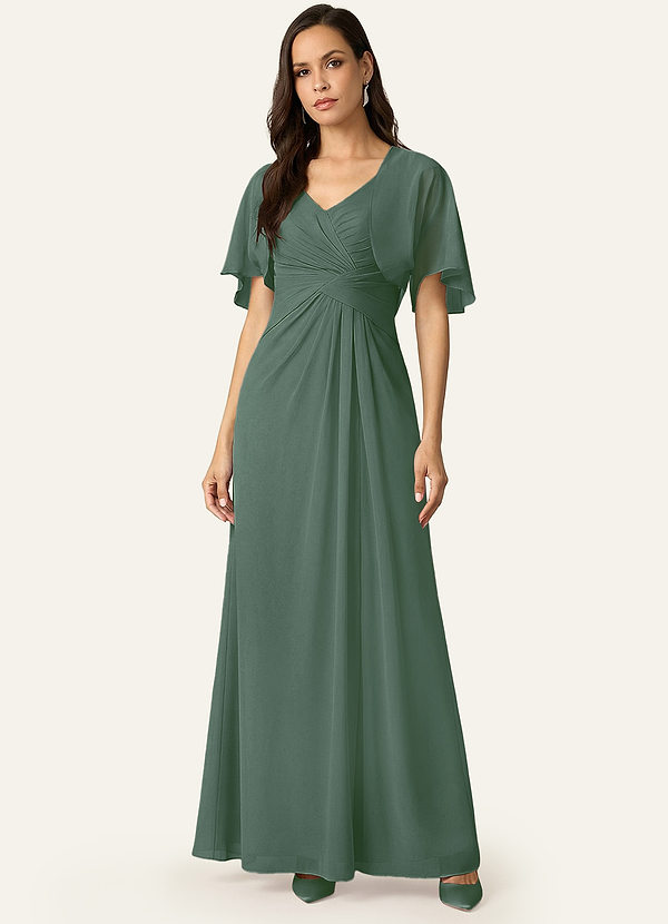 front Azazie Matchande Färg Salome Chiffong Wrap