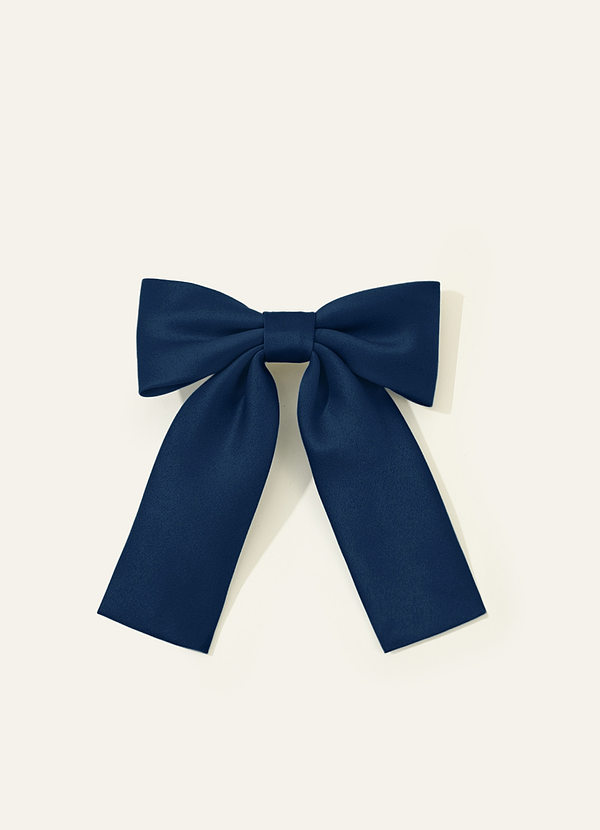 front Girls Matte Satin Bow Hair Clip