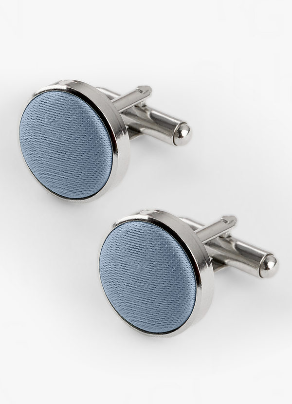 front Boutons de manchette arrondis en satin mat