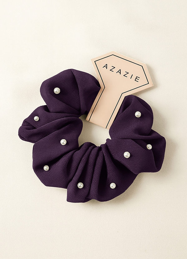 front Bridesmaid Chiffon Pearl Over Size Scrunchie