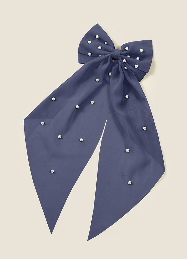 front Spinka do włosów z perłami z szyfonu w pasującym kolorze