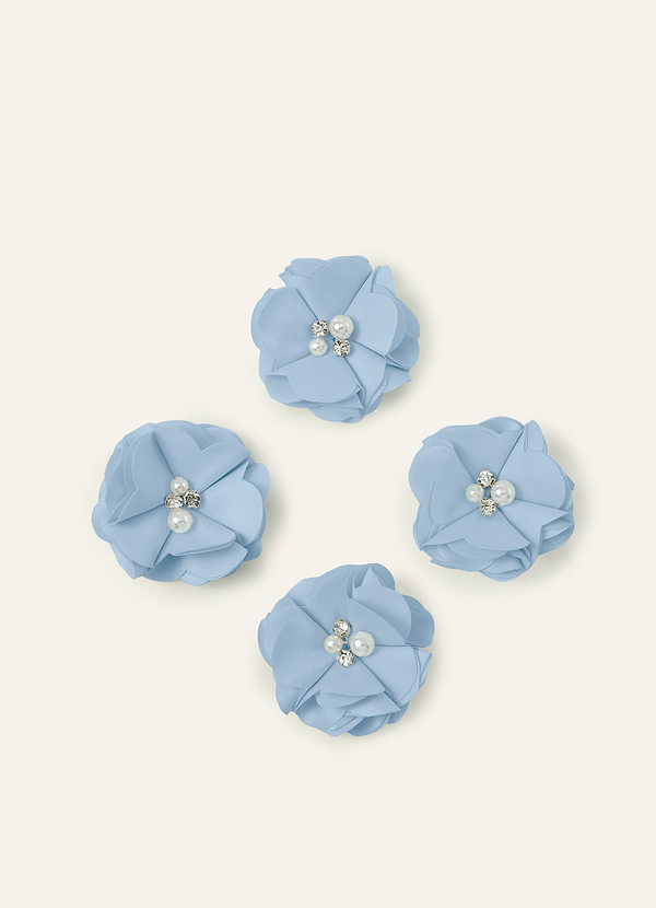 front Four-Piece Matching Color Matte Satin Hair Clip Set