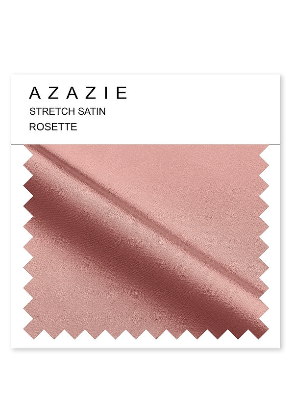 front Azazie Rosette Stretch Satin Swatch