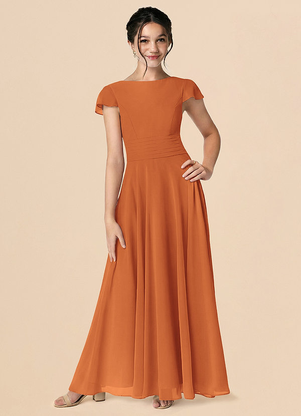 Azazie Payton Klä av A-Line i Chiffong Rosett image1