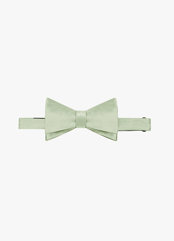 front Metallic Satin Bow Tie