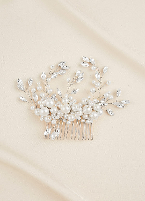Bridal Pearl Hair Comb front