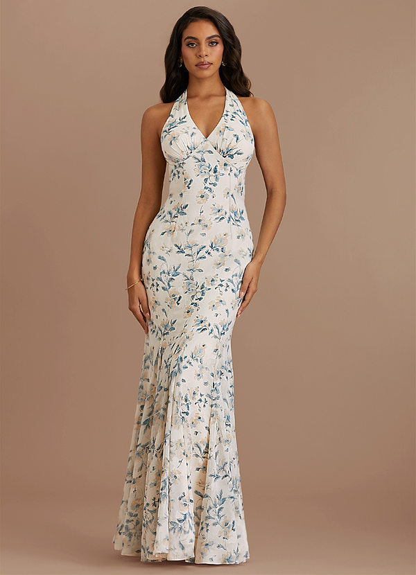 Robe Maxi Fleur Turquoise Josephine image1