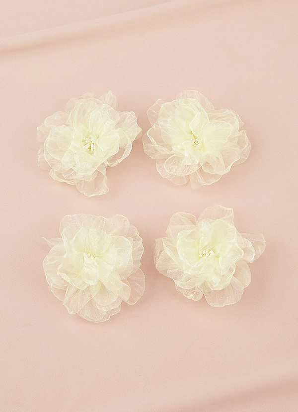 front Four-Piece 3D Flower Hair Clip Set