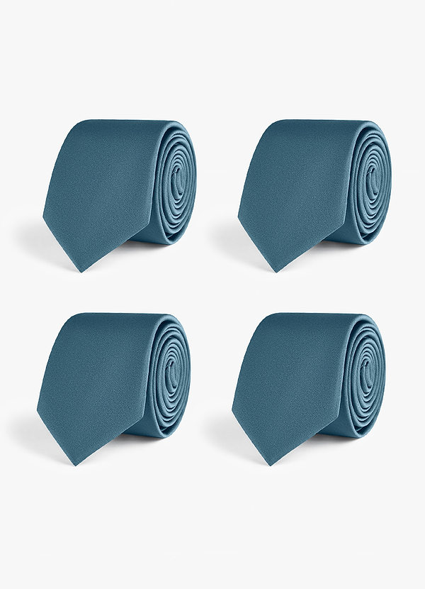 front Set di cravatte slim in raso elasticizzato – 4 pezzi