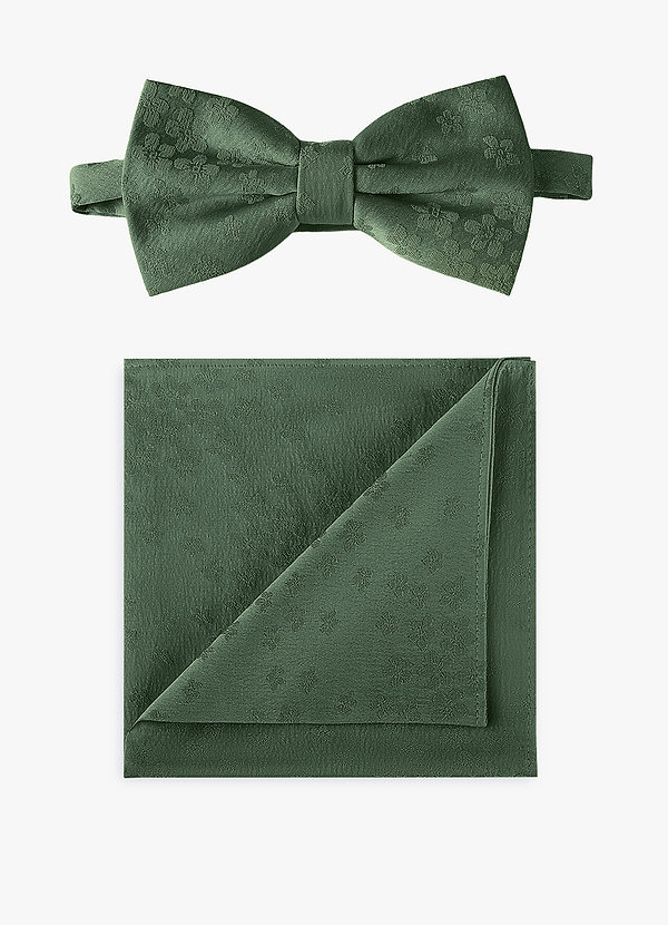 front Jacquard Bow Tie & Pocket Square Set