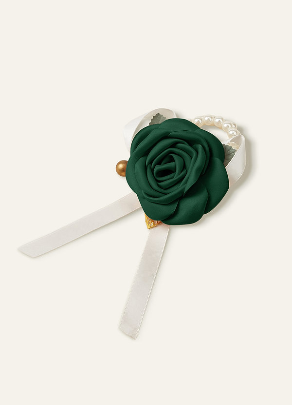 front Matching Color Matte Satin Wrist Corsage