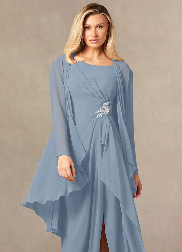 front Azazie Matching Color Devereaux Chiffon Wrap