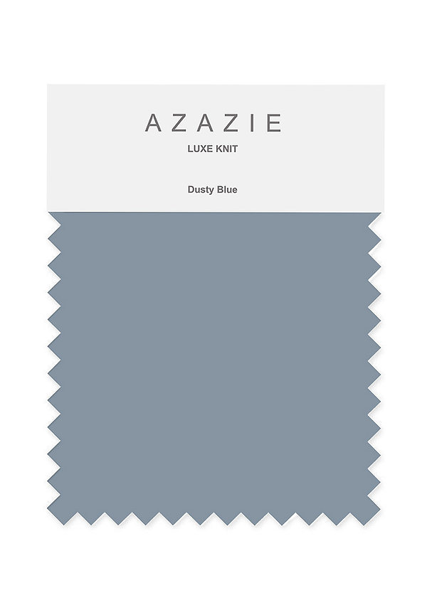 front Azazie Dusty Blue Luxe Knit Swatches