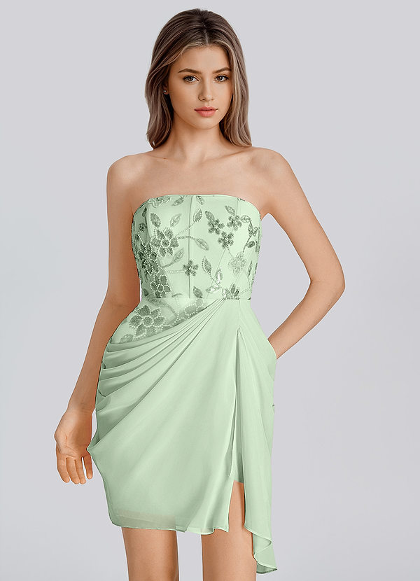 Camille Sauge Robe courte en dentelle colonne image1