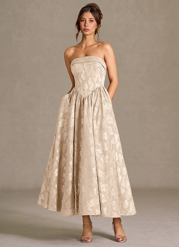 Mila Cream Midi Dress image1