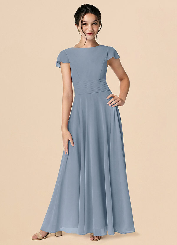 Azazie Payton Twilight A-Line Bow Chiffon Dress image1