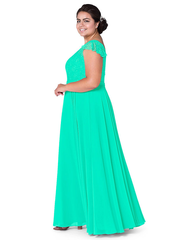  Azazie Cheryl Bridesmaid Dress  Turquoise Azazie 