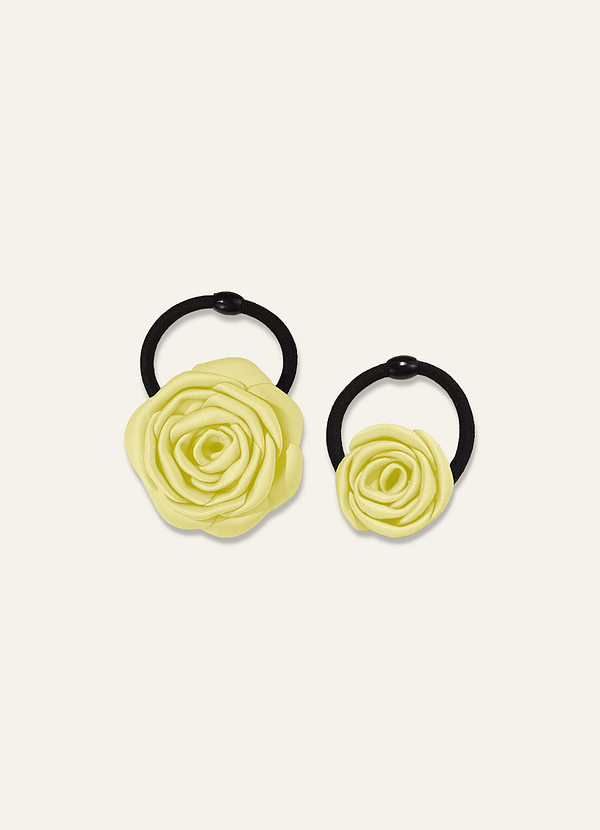 front Ensemble de 2 élastiques à cheveux Darling Poise Ivory Flower