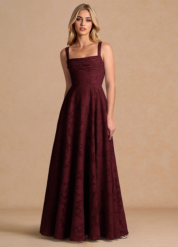 Kinneret Wine Maxi Dress Azazie — free download
