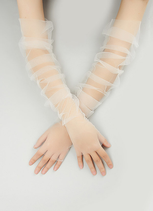 front Ruched Fingerless Gloves