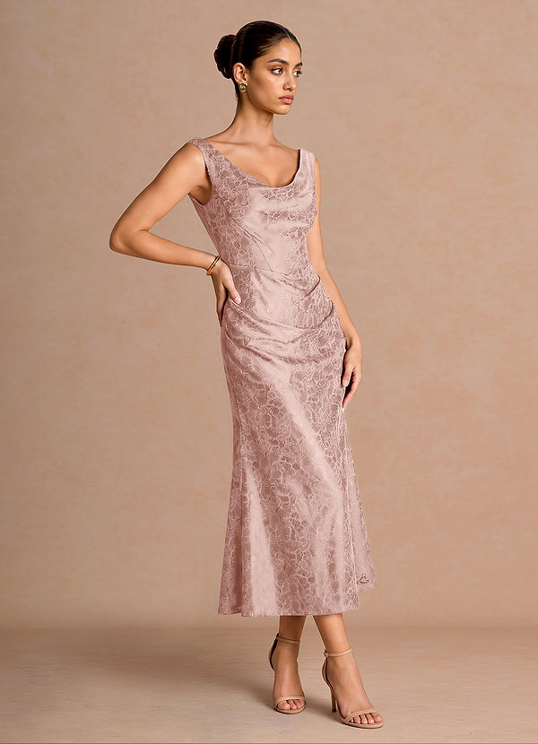 Kiana Light Pink Midi Dress image1