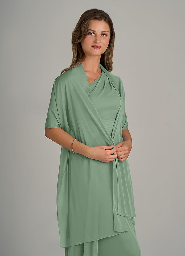 front Azazie Matching Color Ireland Mesh Shawl