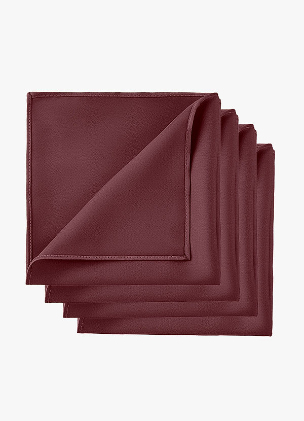 front Stretch Satin Matching Groomsmen Pocket Square Set – 4 Pieces