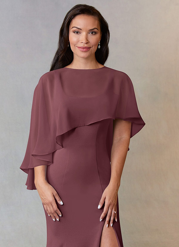 front Azazie Stola In Chiffon Di Colore Coordinato