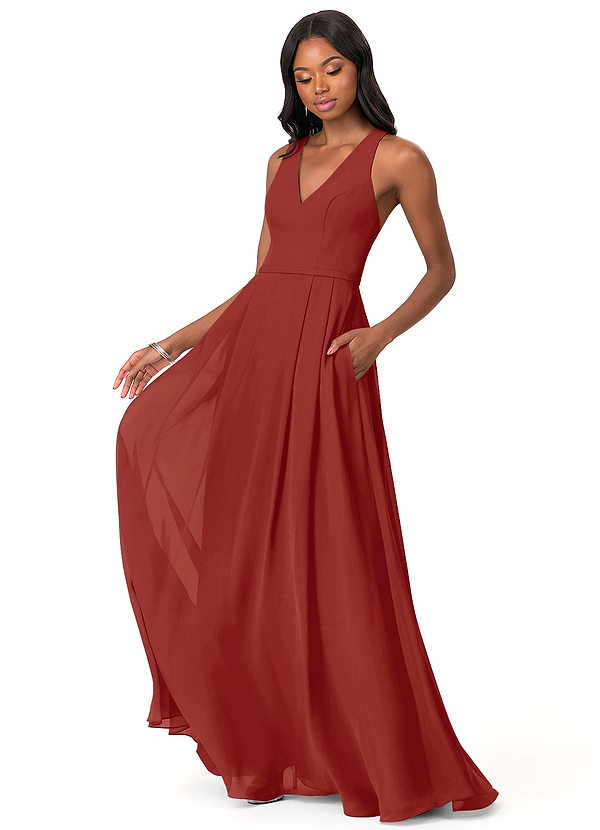 Terracotta Azazie Mimi Bridesmaid Dresses Azazie