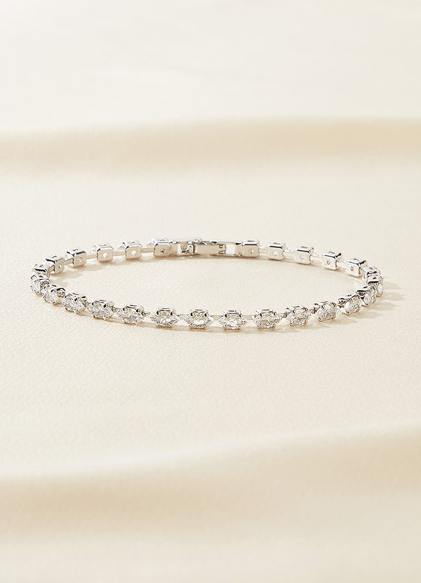 front Mini Marquise Crystal Tennis Bracelet