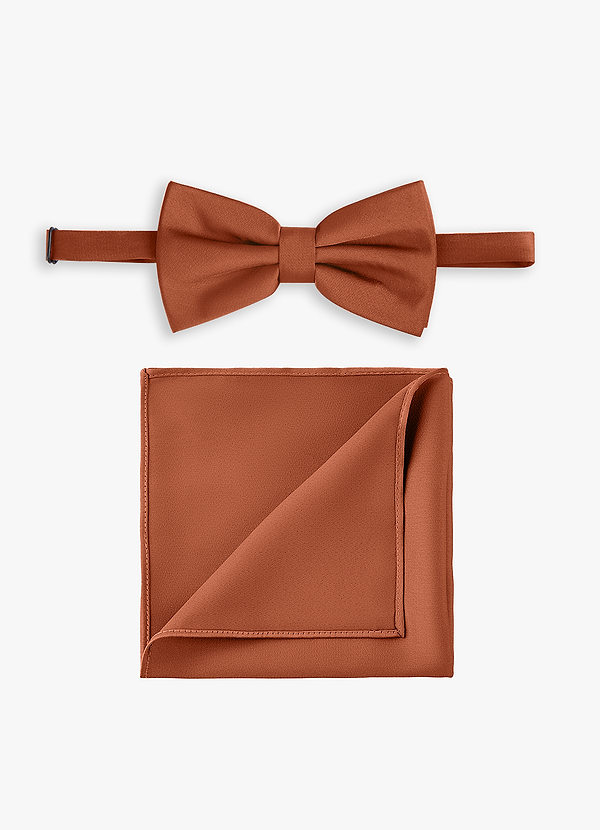 front Set aus Fliege und Einstecktuch aus Stretch-Satin