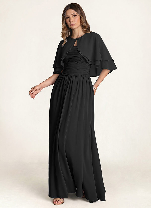 front Azazie Matching Color Chiffon Double Layer Shawl
