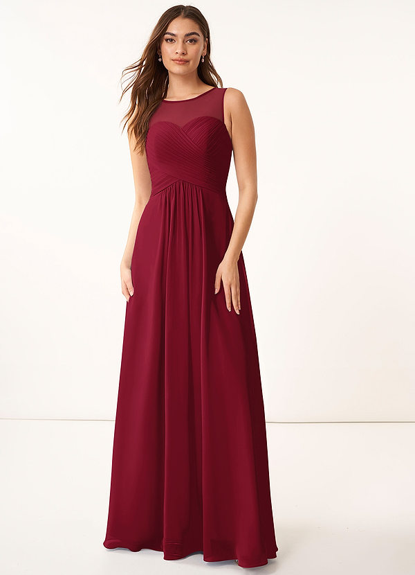 Burgundy Azazie Gigi Bridesmaid Dresses | Azazie