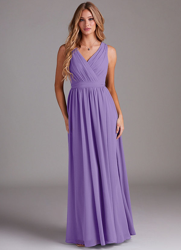 Azazie Kingsley Bridesmaid Dresses Tahiti A-Line Lace Chiffon Dress image1
