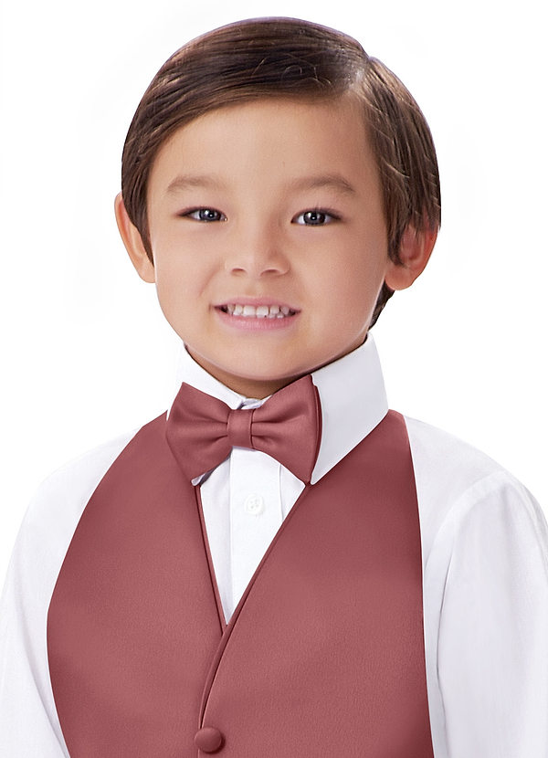 front Collezione Gentlemen Papillon da bambino pre-annodato in raso opaco